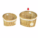 Cesta Pensile Con Pizzo E Decorazione
